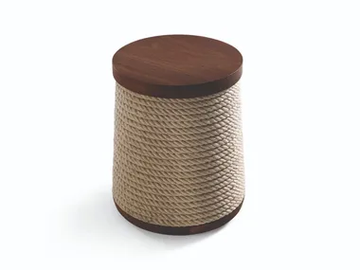 ROPE - Low stool in solid wood and hemp rope by Riva 1920 - view 2
